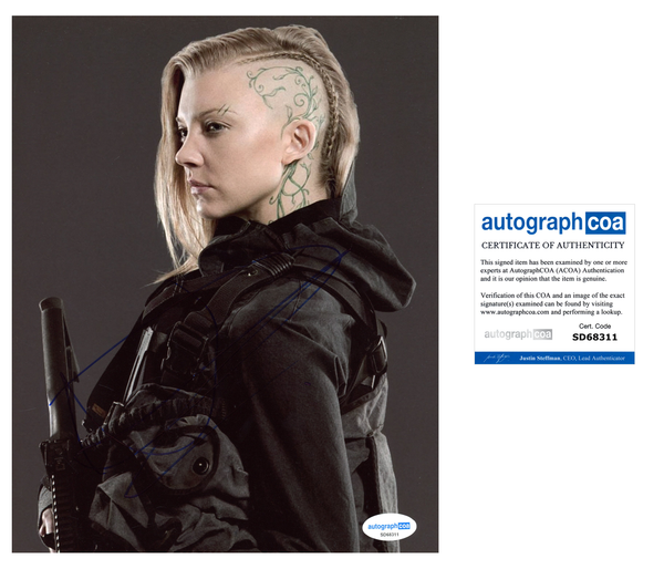 Natalie Dormer Hunger Games Signed Autograph 8x10 Photo ACOA