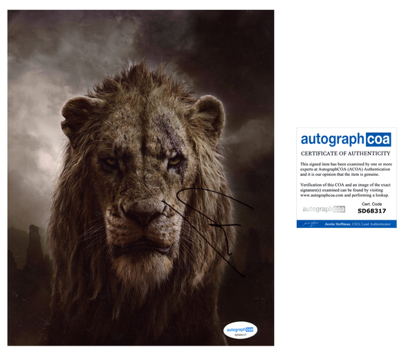 Chiwetel Ejiofor Lion King Signed Autograph 8x10 Photo ACOA