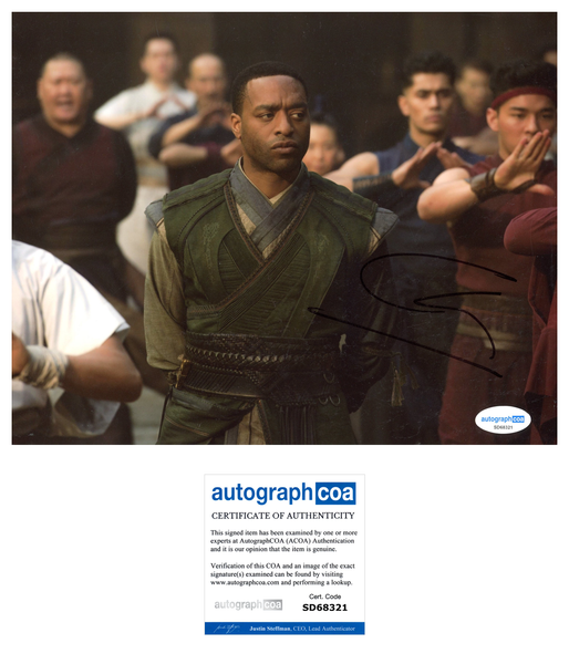 Chiwetel Ejiofor Doctor Strange Signed Autograph 8x10 Photo ACOA