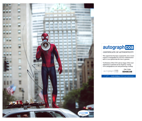 Andrew Garfield Spider-Man Signed Autograph 8x10 Photo ACOA