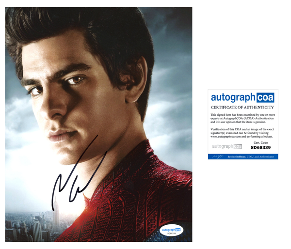 Andrew Garfield Spider-Man Signed Autograph 8x10 Photo ACOA