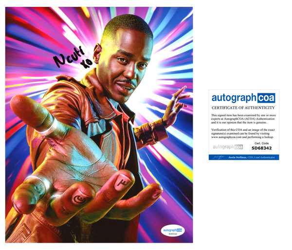 Ncuti Gatwa Doctor Who Signed Autograph 8x10 Photo ACOA