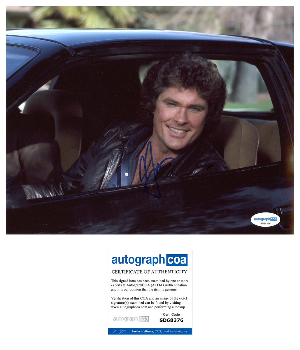 Auto Graph Rider David Hasselhoff Knight Rider Signed Autograph 8x10 Photo ACOA | Outlaw ...