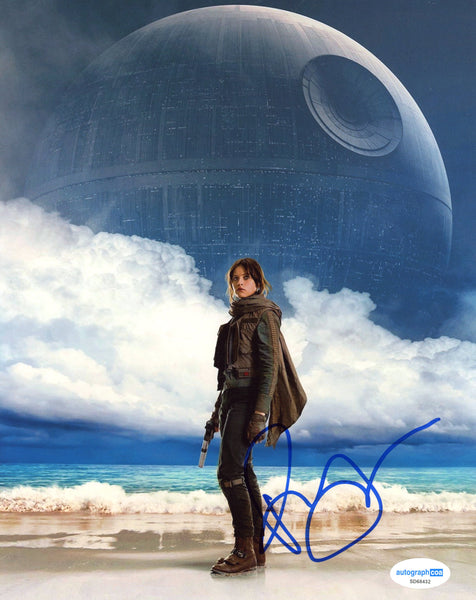 Felicity Jones Rogue One Signed Autograph 8x10 Photo ACOA