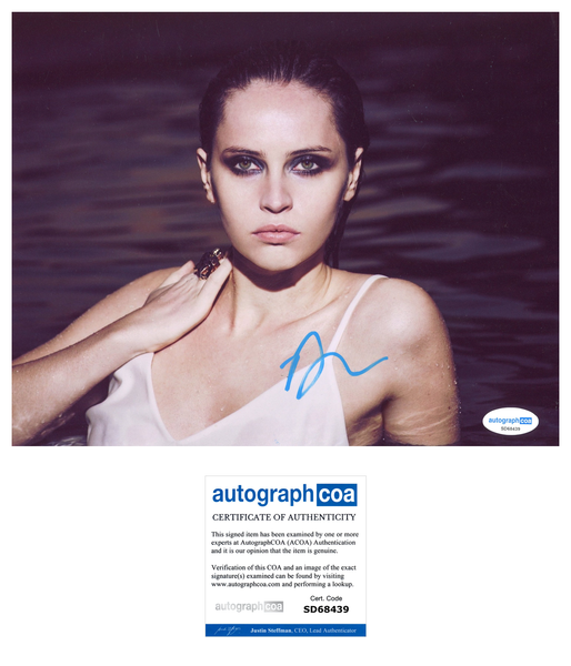 Felicity Jones Sexy Signed Autograph 8x10 Photo ACOA