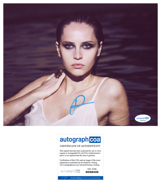 Felicity Jones Sexy Signed Autograph 8x10 Photo ACOA