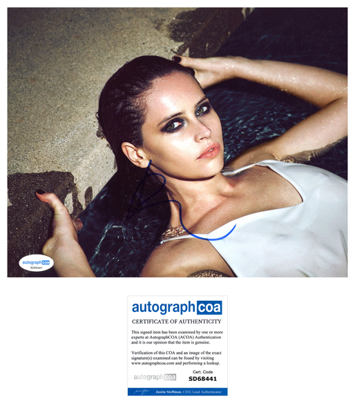 Felicity Jones Sexy Signed Autograph 8x10 Photo ACOA