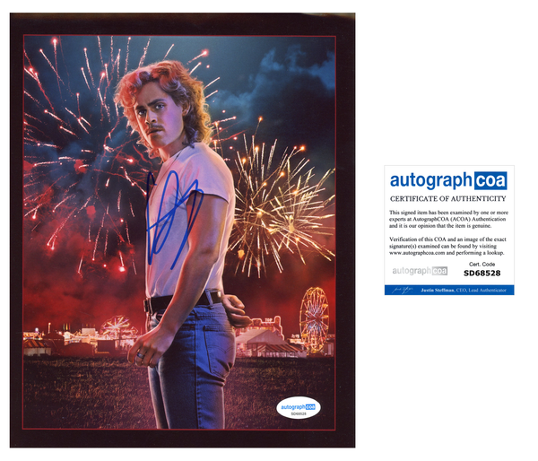 Dacre Montgomery Stranger Things Signed Autograph 8x10 Photo ACOA