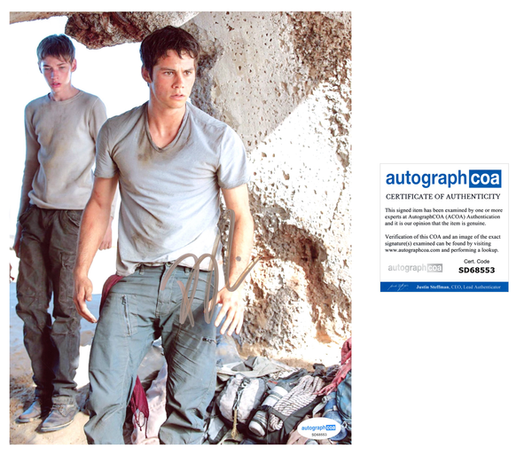 Dylan O'Brien Maze Runner Signed Autograph 8x10 Photo ACOA