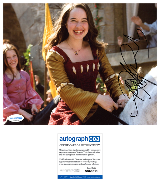 Anna Popplewell Chronicles Narnia Signed Autograph 8x10 Photo ACOA