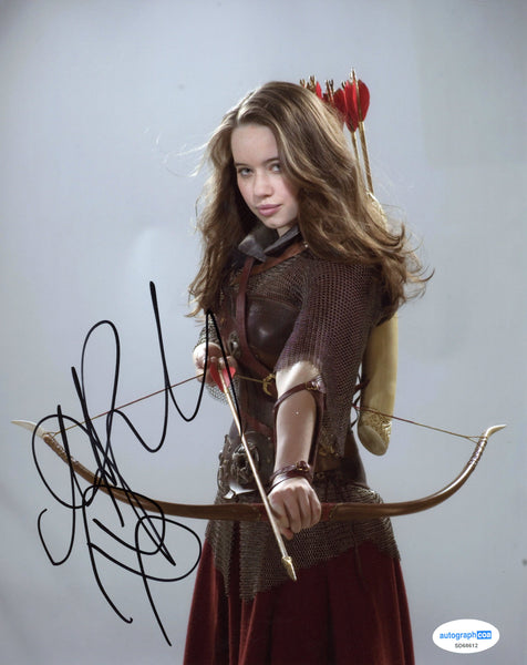 Anna Popplewell Chronicles Narnia Signed Autograph 8x10 Photo ACOA
