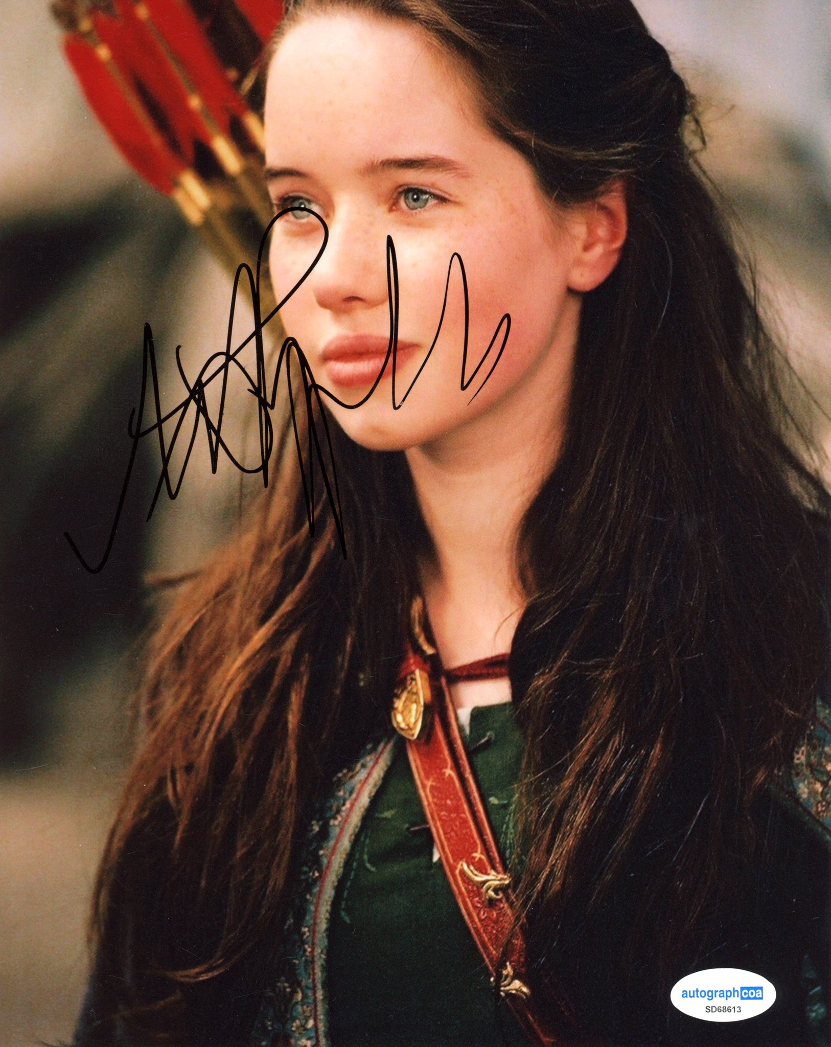 Anna Popplewell Chronicles Narnia Signed Autograph 8x10 Photo ACOA