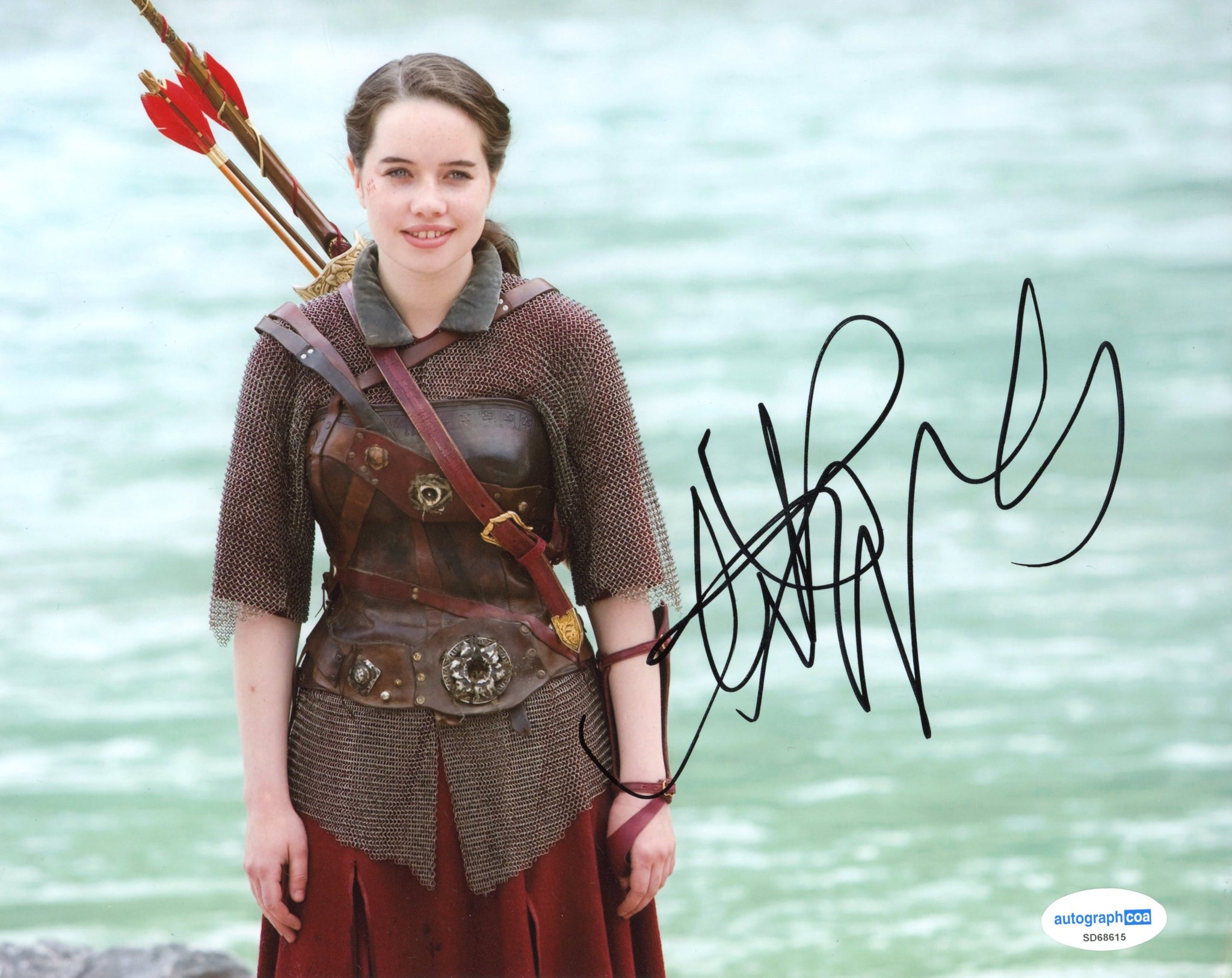 Anna Popplewell Chronicles Narnia Signed Autograph 8x10 Photo ACOA
