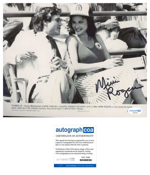 Mimi Rogers Sexy Signed Autograph 8x10 Photo ACOA
