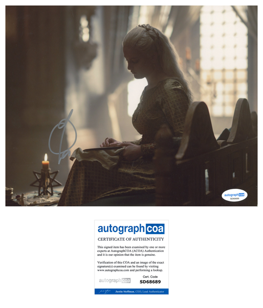 Phia Saban House of Dragon Signed Autograph 8x10 Photo ACOA