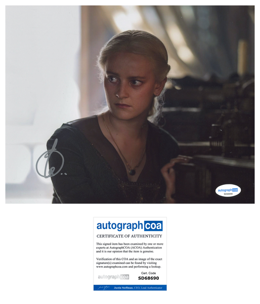 Phia Saban House of Dragon Signed Autograph 8x10 Photo ACOA