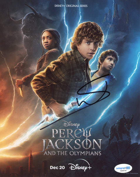 Walker Scobell Percy Jackson Signed Autograph 8x10 Photo ACOA