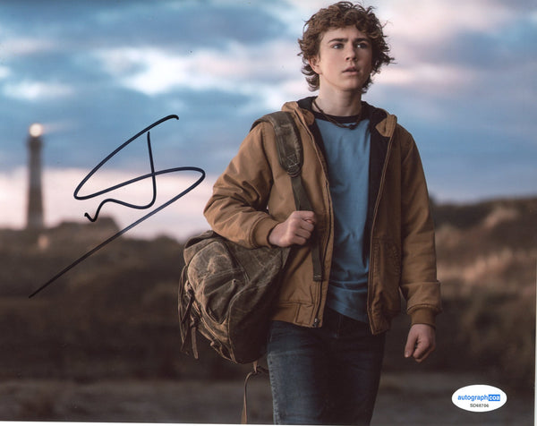 Walker Scobell Percy Jackson Signed Autograph 8x10 Photo ACOA
