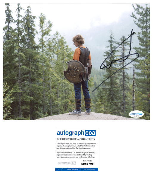 Walker Scobell Percy Jackson Signed Autograph 8x10 Photo ACOA