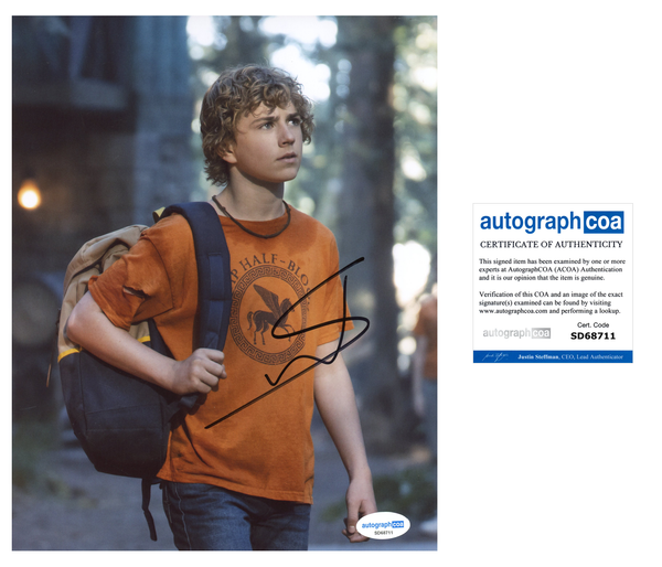 Walker Scobell Percy Jackson Signed Autograph 8x10 Photo ACOA