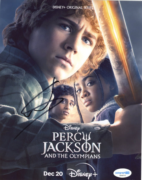 Walker Scobell Percy Jackson Signed Autograph 8x10 Photo ACOA