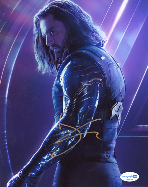 Sebastian Stan Winter Soldier Avengers Signed Autograph 8x10 Photo ACOA