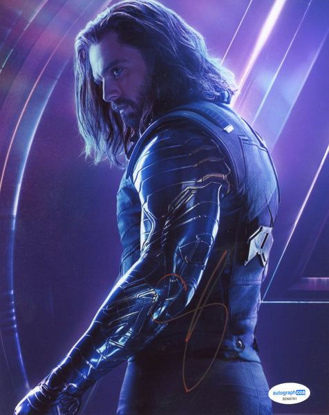 Sebastian Stan Winter Soldier Avengers Signed Autograph 8x10 Photo ACOA