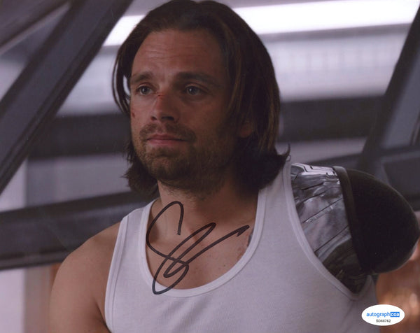 Sebastian Stan Winter Soldier Avengers Signed Autograph 8x10 Photo ACOA