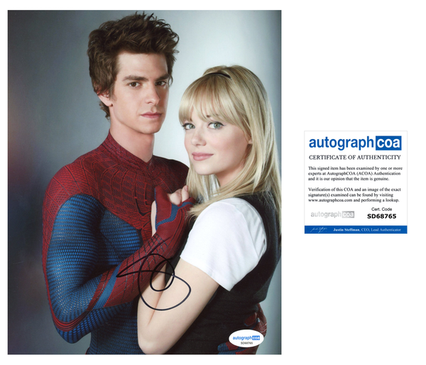 Emma Stone Spiderman Signed Autograph 8x10 Photo ACOA