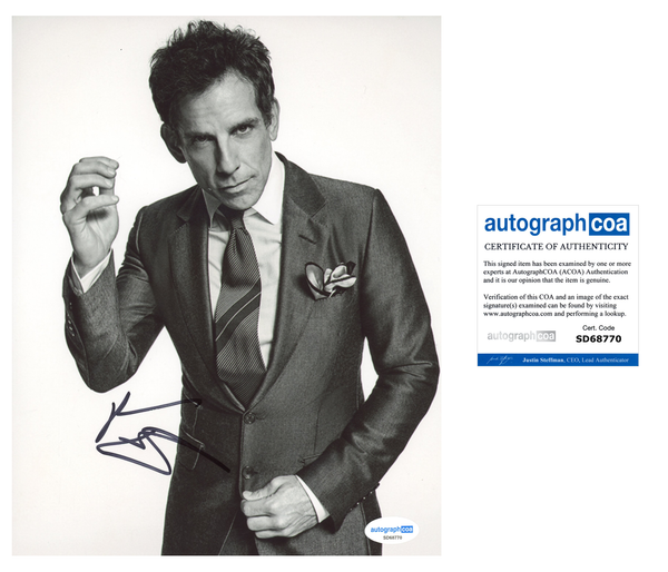 Ben Stiller Signed Autograph 8x10 Photo ACOA