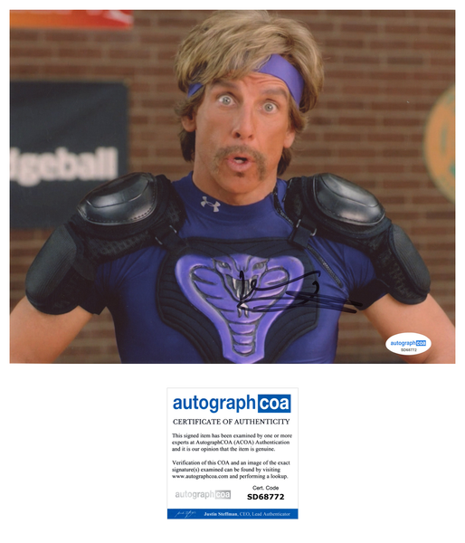 Ben Stiller Zoolander Signed Autograph 8x10 Photo ACOA