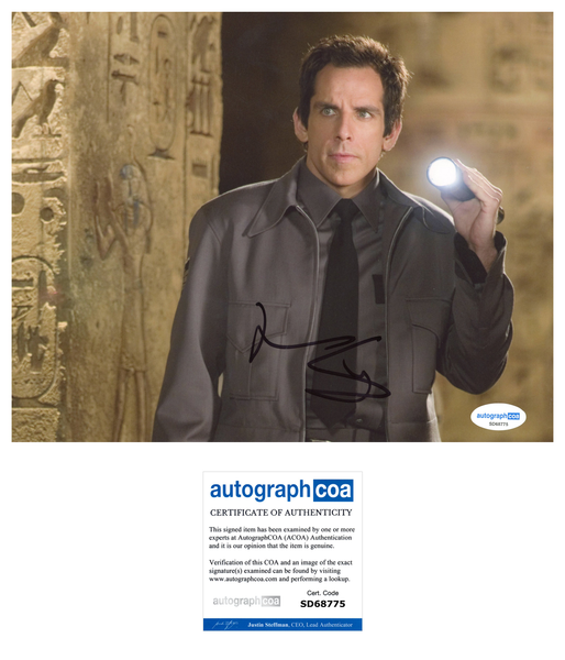 Ben Stiller Night at Museum Signed Autograph 8x10 Photo ACOA