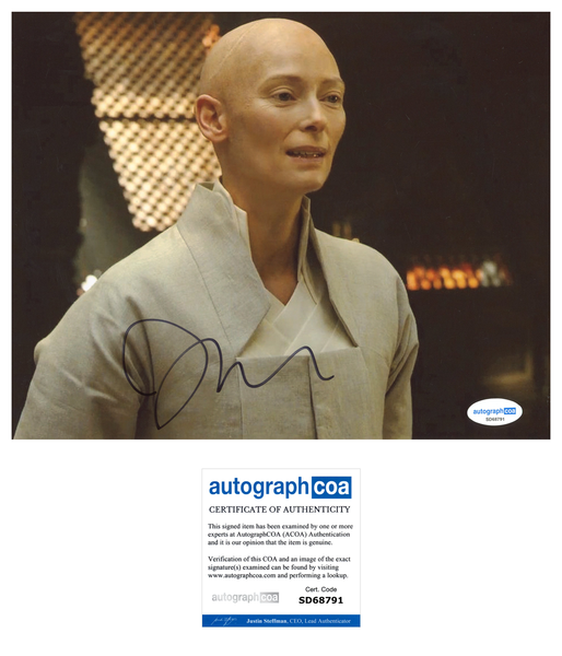 Tilda Swinton Doctor Strange Signed Autograph 8x10 Photo ACOA