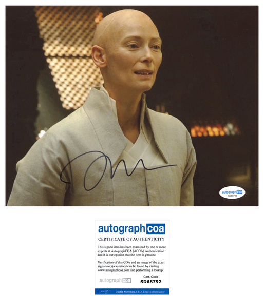 Tilda Swinton Doctor Strange Signed Autograph 8x10 Photo ACOA