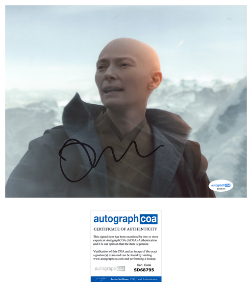 Tilda Swinton Doctor Strange Signed Autograph 8x10 Photo ACOA