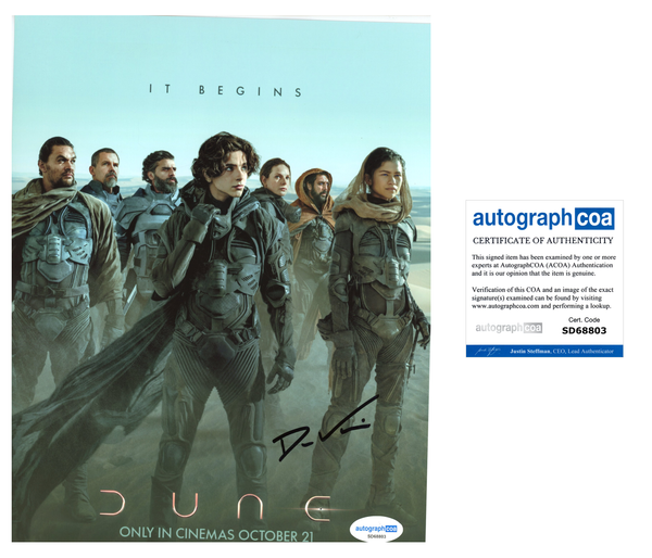 Denis Villeneuve Dune Signed Autograph 8x10 Photo ACOA