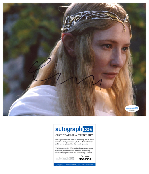 Cate Blanchett Lord of the Rings Signed Autograph 8x10 Photo ACOA