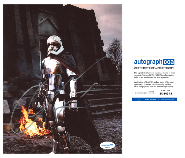 Gwendoline Christie Star Wars Signed Autograph 8x10 Photo ACOA