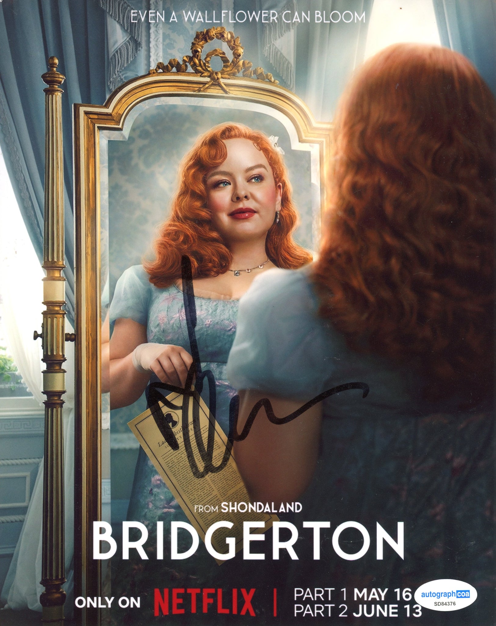 Nicola Coughlan Bridgerton Signed Autograph 8x10 Photo ACOA