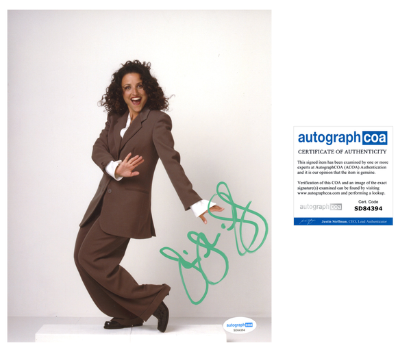 Julia Louis-Dreyfus Seinfeld Signed Autograph 8x10 Photo ACOA