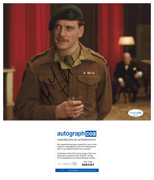 Michael Fassbender Inglorious Signed Autograph 8x10 Photo ACOA