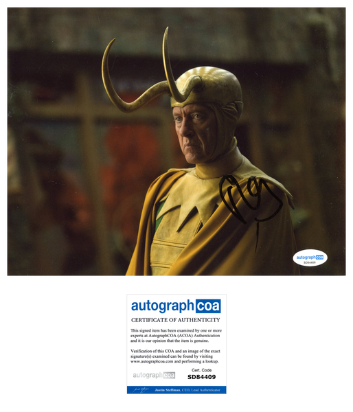 Richard E Grant Loki Signed Autograph 8x10 Photo ACOA