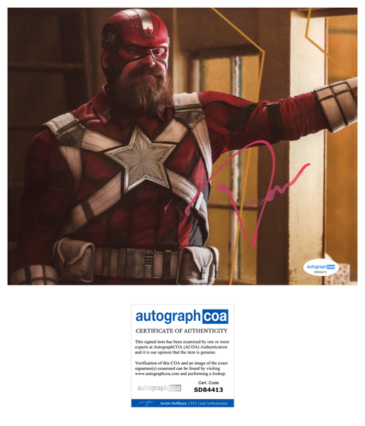 David Harbour Black Widow Signed Autograph 8x10 Photo ACOA