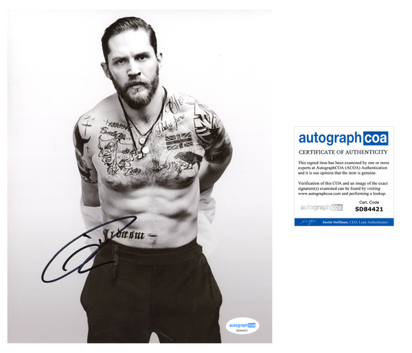 Tom Hardy Signed Autograph 8x10 Photo ACOA
