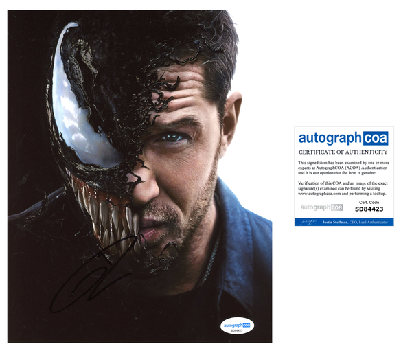 Tom Hardy Venom Signed Autograph 8x10 Photo ACOA