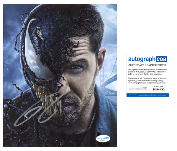 Tom Hardy Venom Signed Autograph 8x10 Photo ACOA