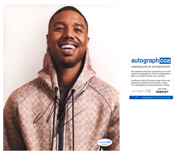Michael B Jordan Signed Autograph 8x10 Photo ACOA