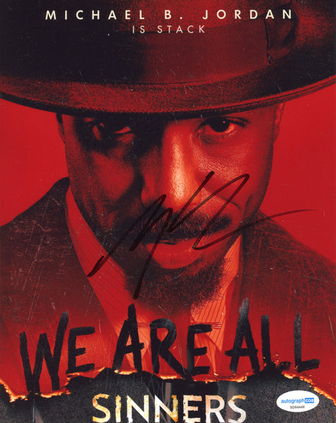 Michael B Jordan Sinners Signed Autograph 8x10 Photo ACOA