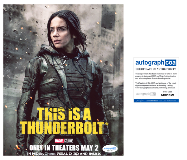 Hannah John Kamen Thunderbolts Signed Autograph 8x10 Photo ACOA