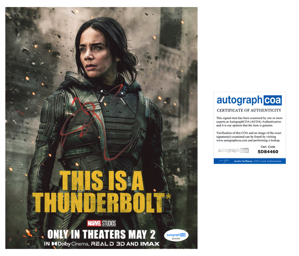 Hannah John Kamen Thunderbolts Signed Autograph 8x10 Photo ACOA